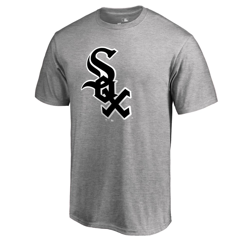Chicago White Sox Secondary Color Primary Logo T-Shirt - Ash