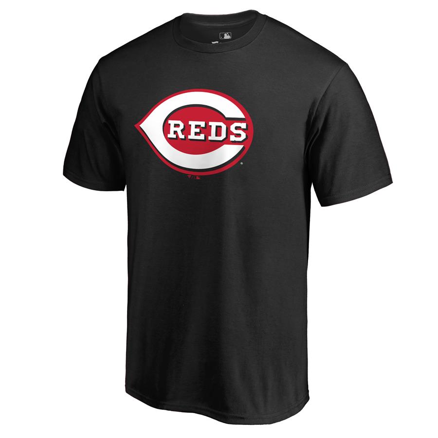 Cincinnati Reds Secondary Color Primary Logo T-Shirt - Black