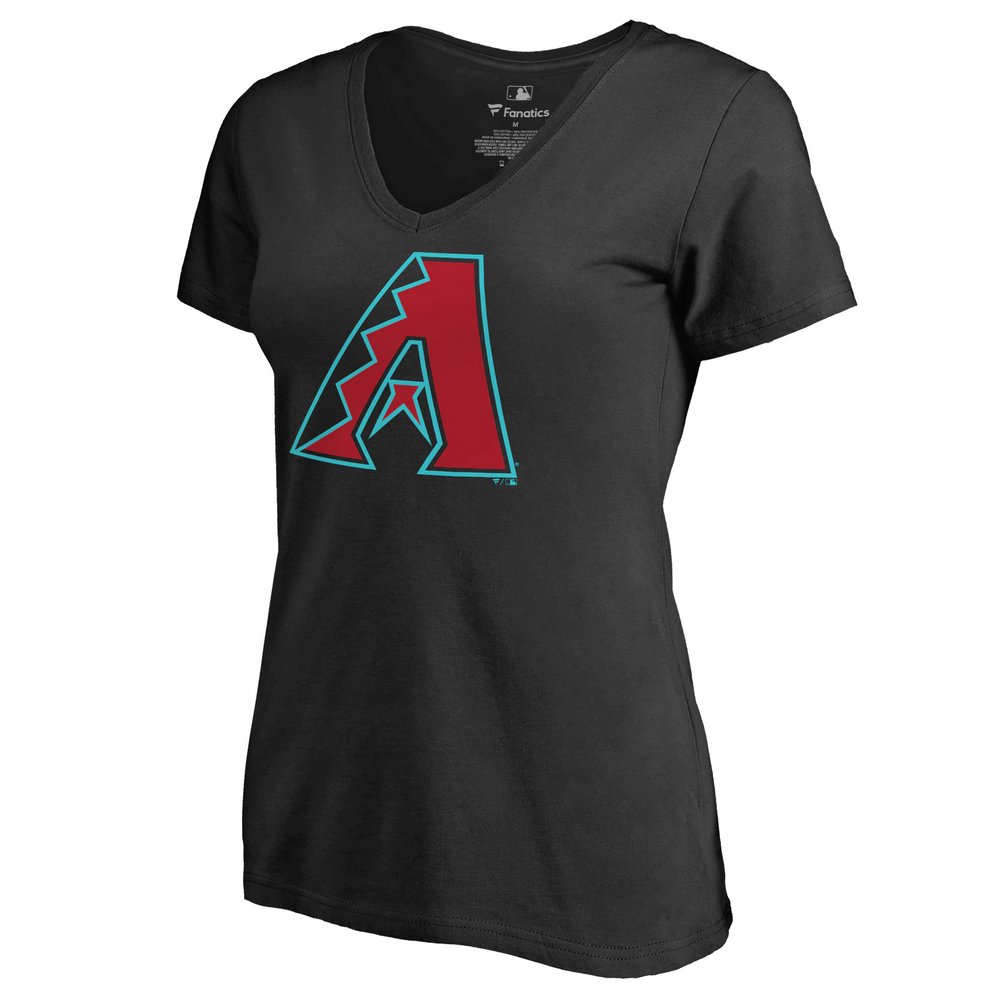 Arizona Diamondbacks Women's Secondary Color Primary Logo T-Shirt - Black