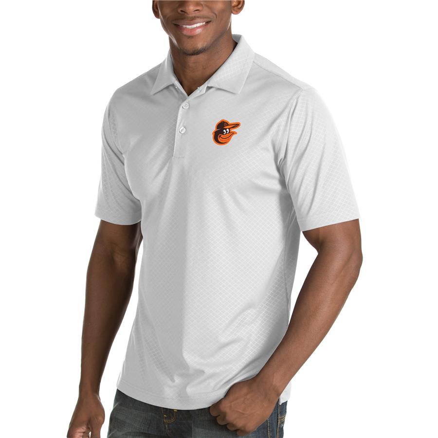 Baltimore Orioles Antigua Inspire Desert Dry Polo - White
