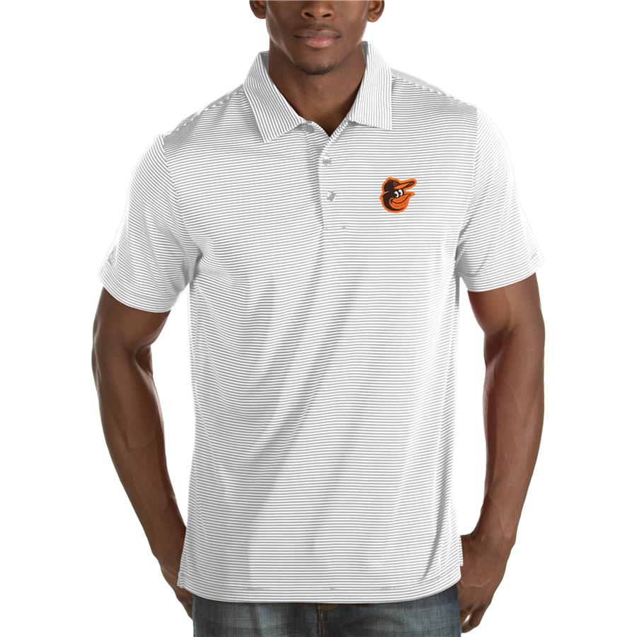 Baltimore Orioles Antigua Quest Desert Dry Polo - White