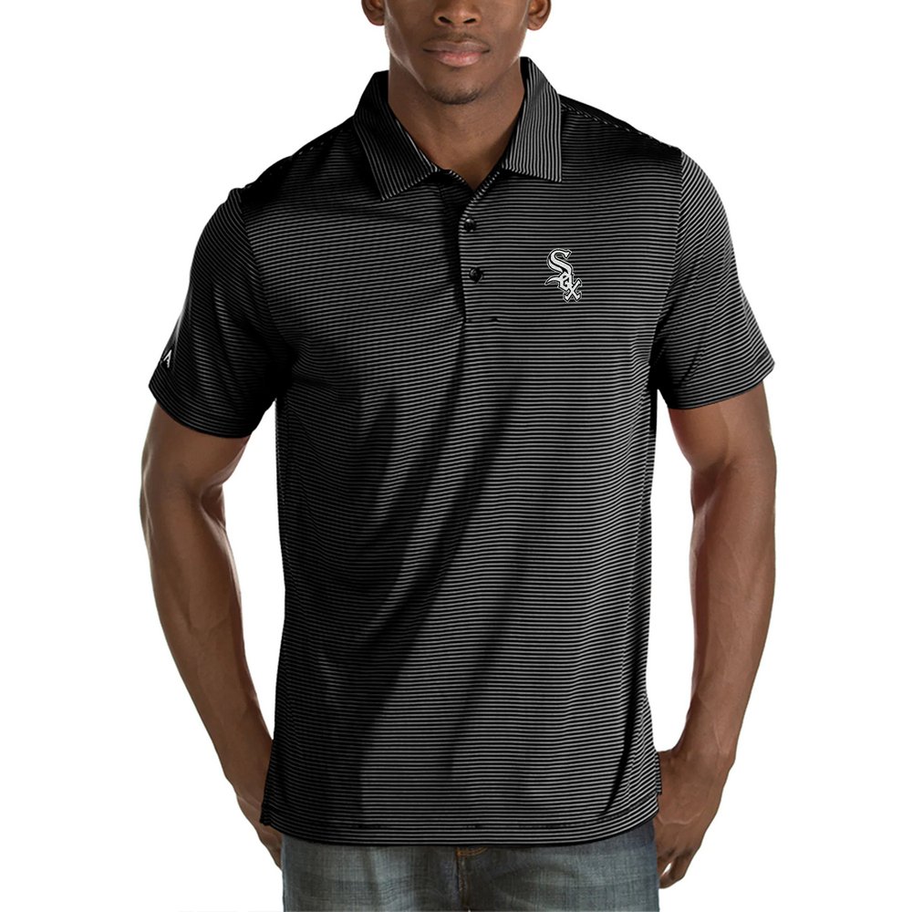 Chicago White Sox Antigua Quest Desert Dry Polo - Black