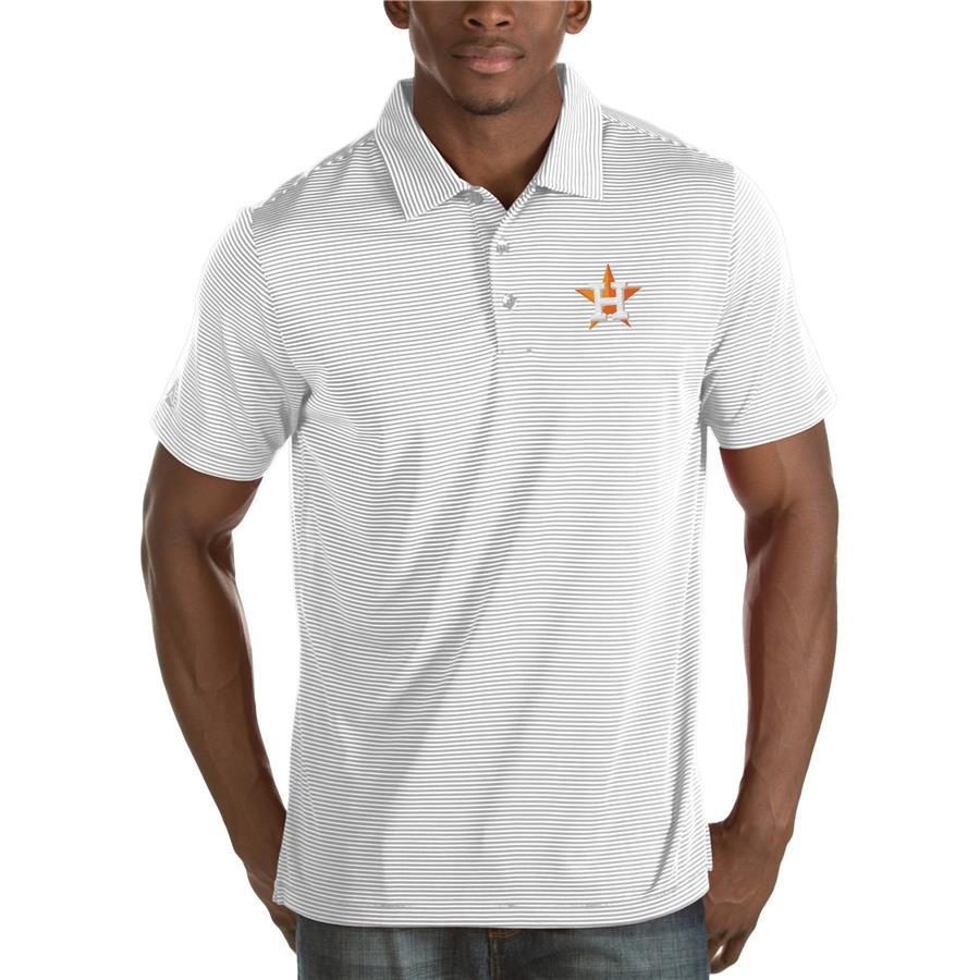 Houston Astros Antigua Quest Desert Dry Polo - White