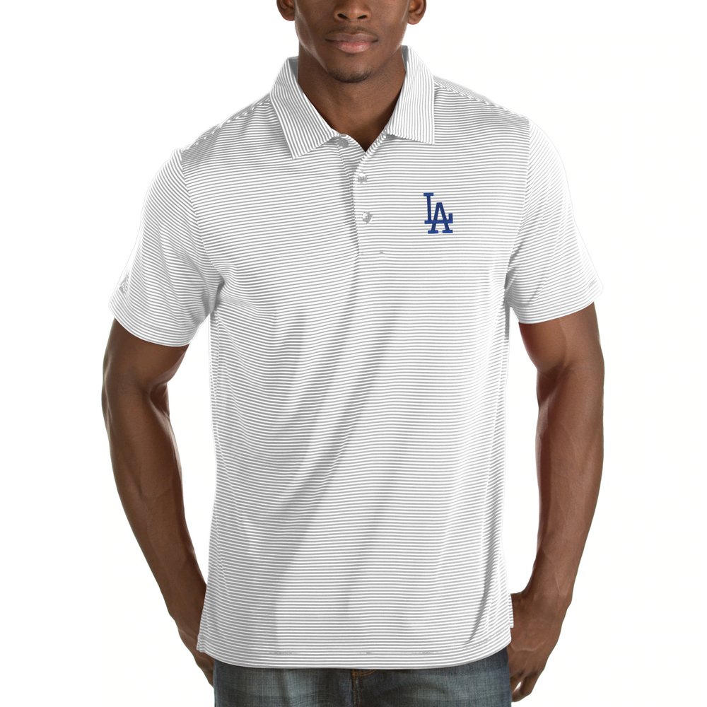 Los Angeles Dodgers Antigua Quest Desert Dry Polo - White