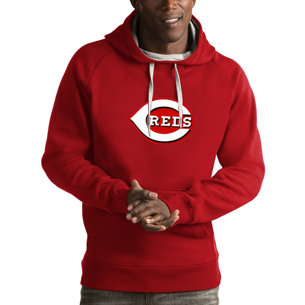 Cincinnati Reds Antigua Victory Pullover Hoodie - Red