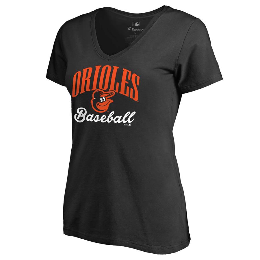 Baltimore Orioles Women's Victory Script T-Shirt - Black