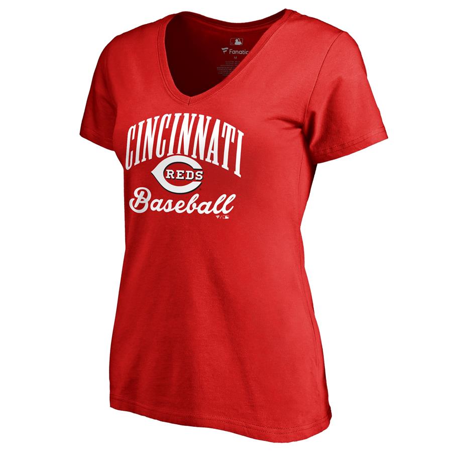 Cincinnati Reds Women's Victory Script T-Shirt - Red