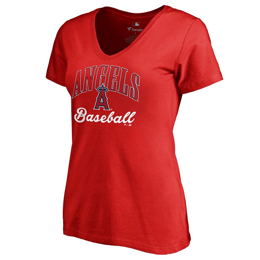 Los Angeles Angels Women's Victory Script T-Shirt - Red