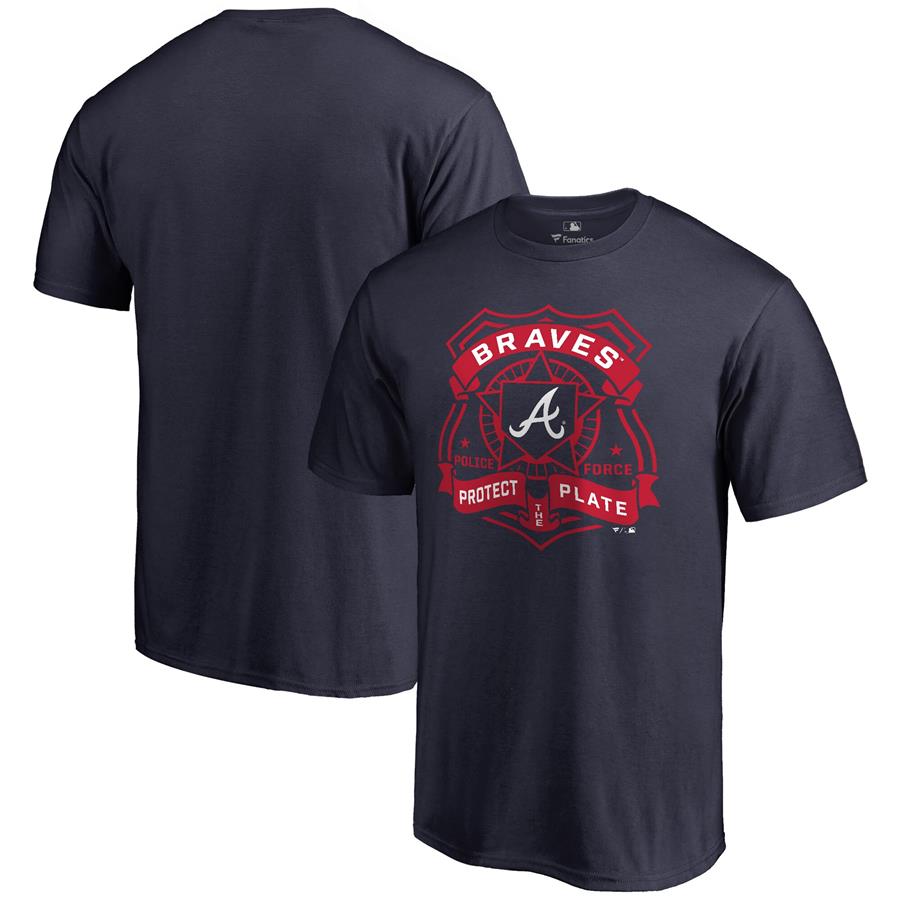 Atlanta Braves Police Badge T-Shirt - Navy