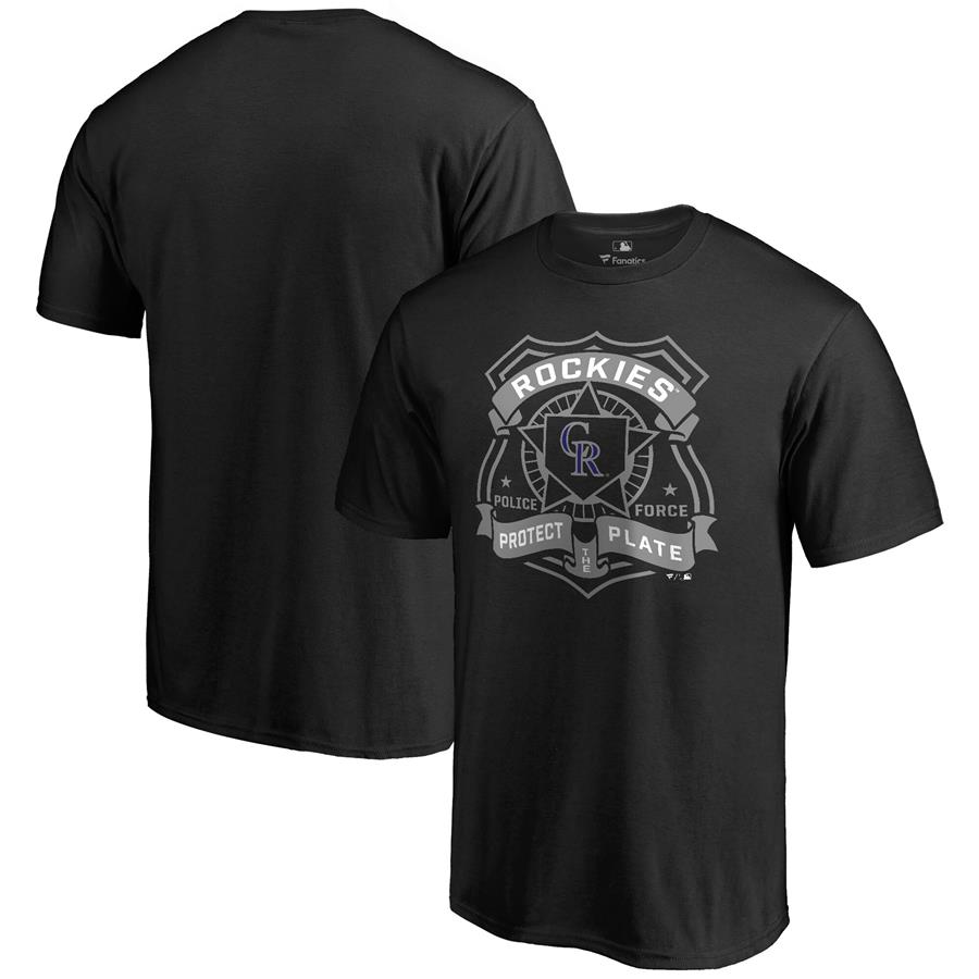 Colorado Rockies Police Badge T-Shirt - Black
