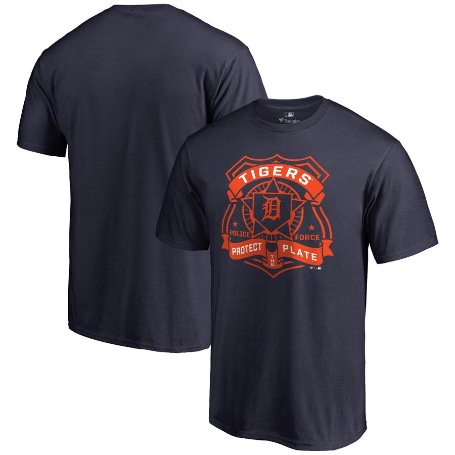 Detroit Tigers Police Badge T-Shirt - Navy