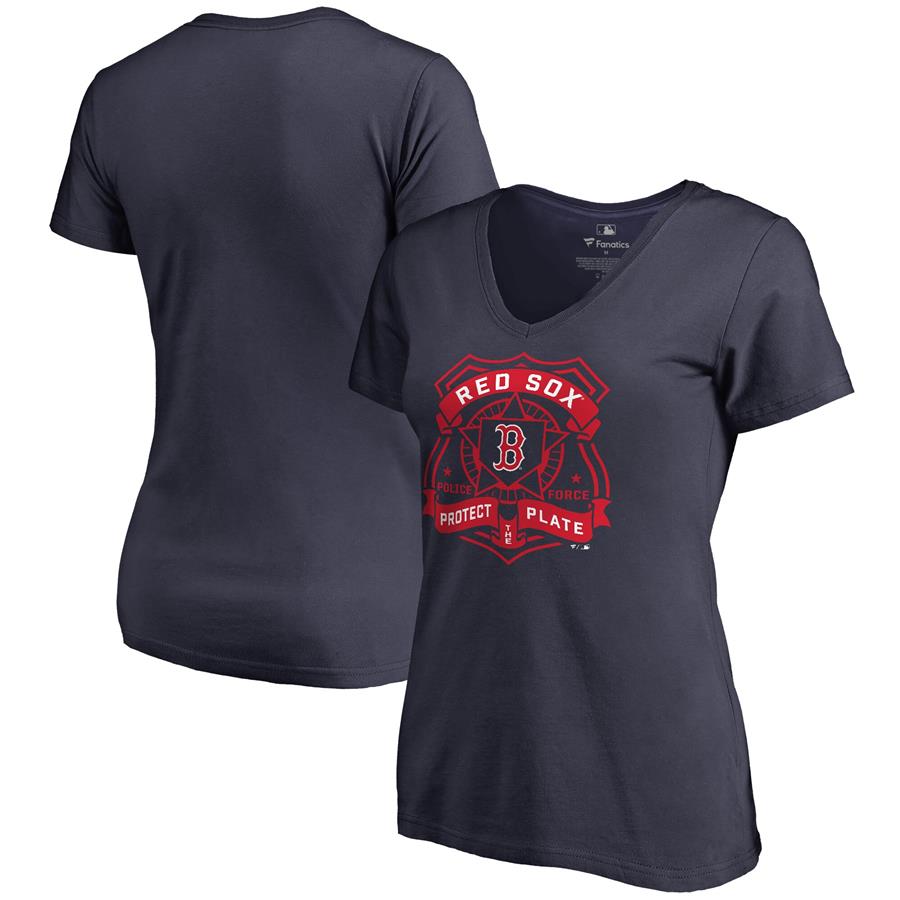 Boston Red Sox Women's Police Badge T-Shirt - Navy