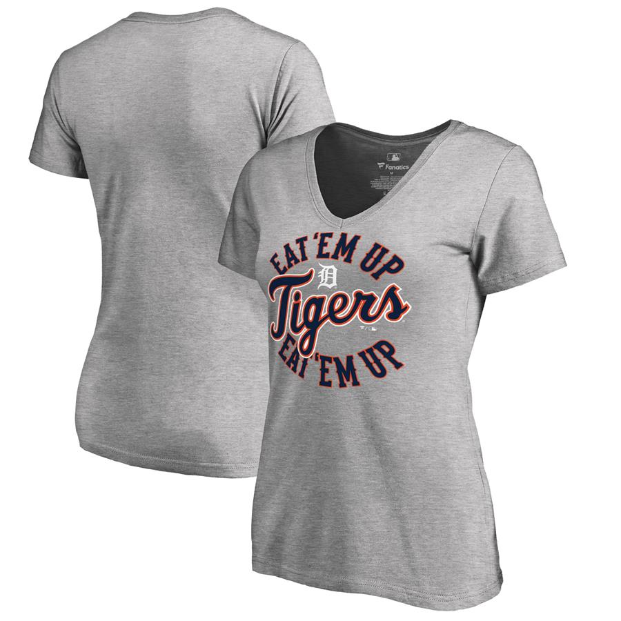 Detroit Tigers Women's Eat Em Up Hometown T-Shirt - Ash