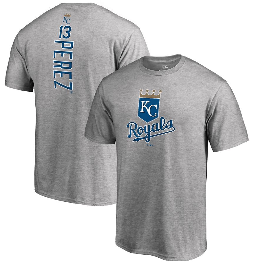 Salvador Perez Kansas City Royals Backer T-Shirt - Ash