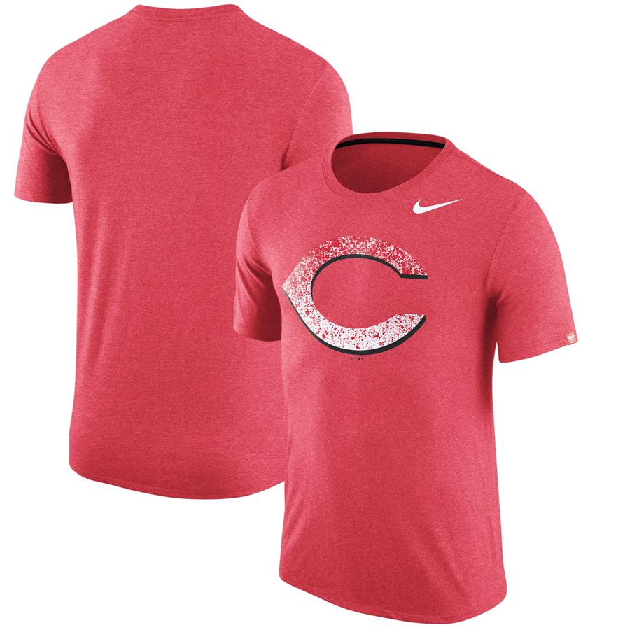 Cincinnati Reds Nike Tri-Blend T-Shirt - Heathered Red