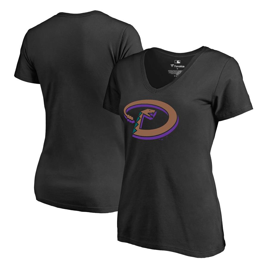 Arizona Diamondbacks Fanatics Branded Women's Cooperstown Collection Forbes T-Shirt - Black