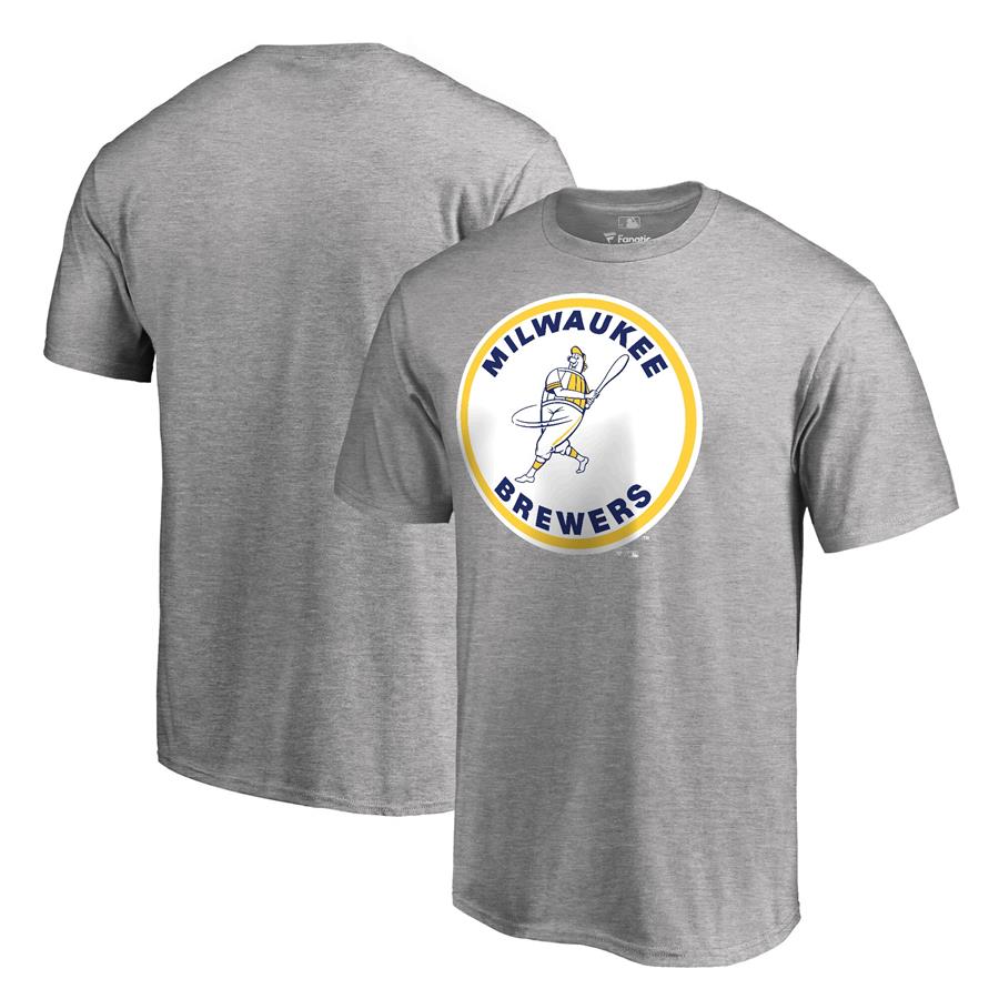 Milwaukee Brewers Fanatics Branded Cooperstown Collection Forbes T-Shirt - Ash