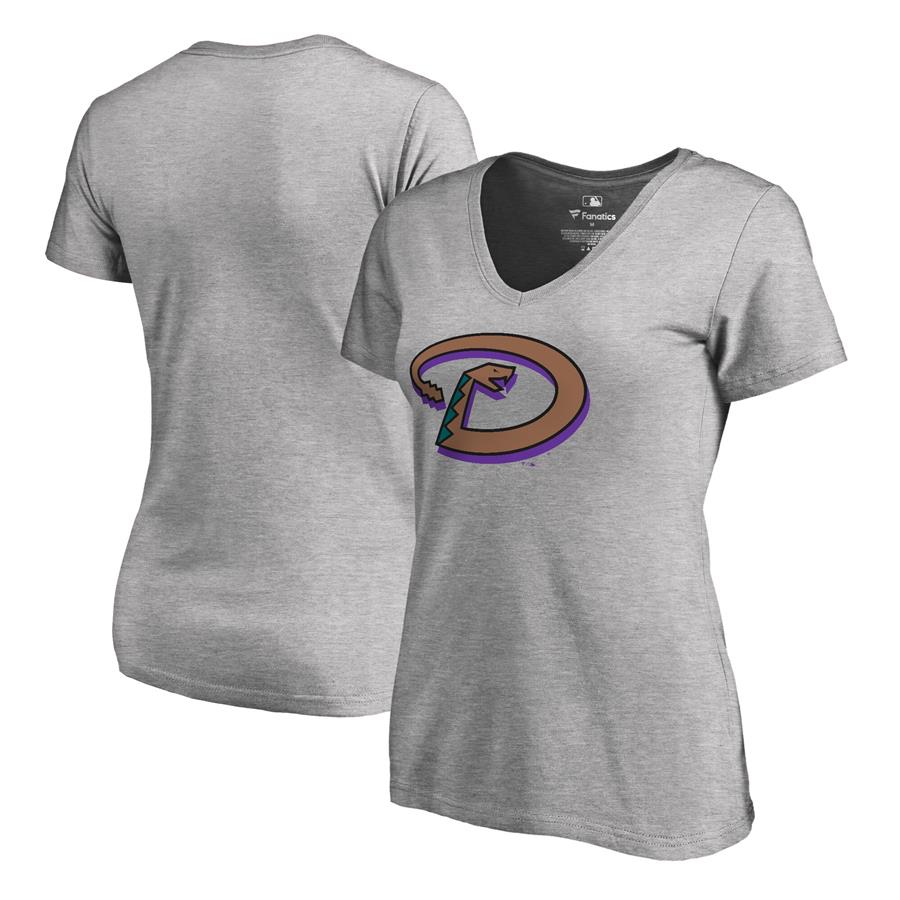 Arizona Diamondbacks Fanatics Branded Women's Cooperstown Collection Forbes T-Shirt - Ash