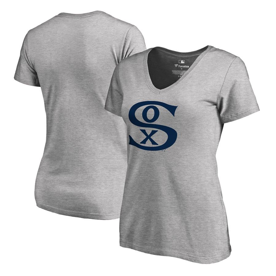 Женская футболка Chicago White Sox Fanatics Branded Cooperstown Collection Forbes (светло-серый)