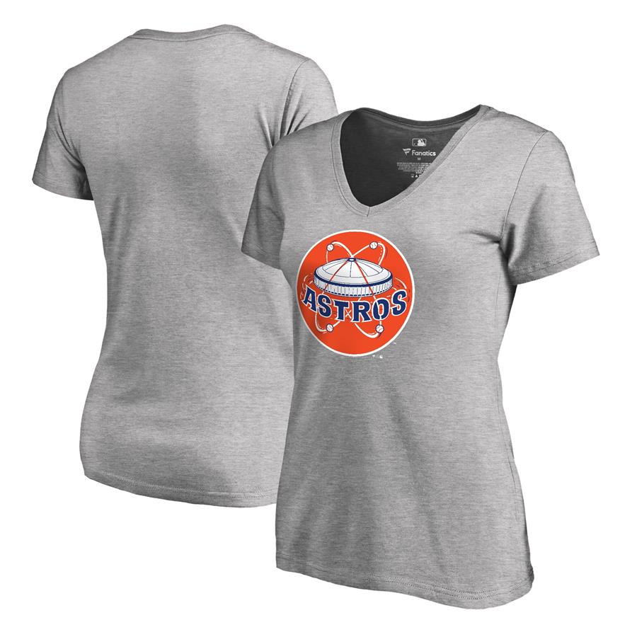 Houston Astros Fanatics Branded Women's Cooperstown Collection Forbes T-Shirt - Ash