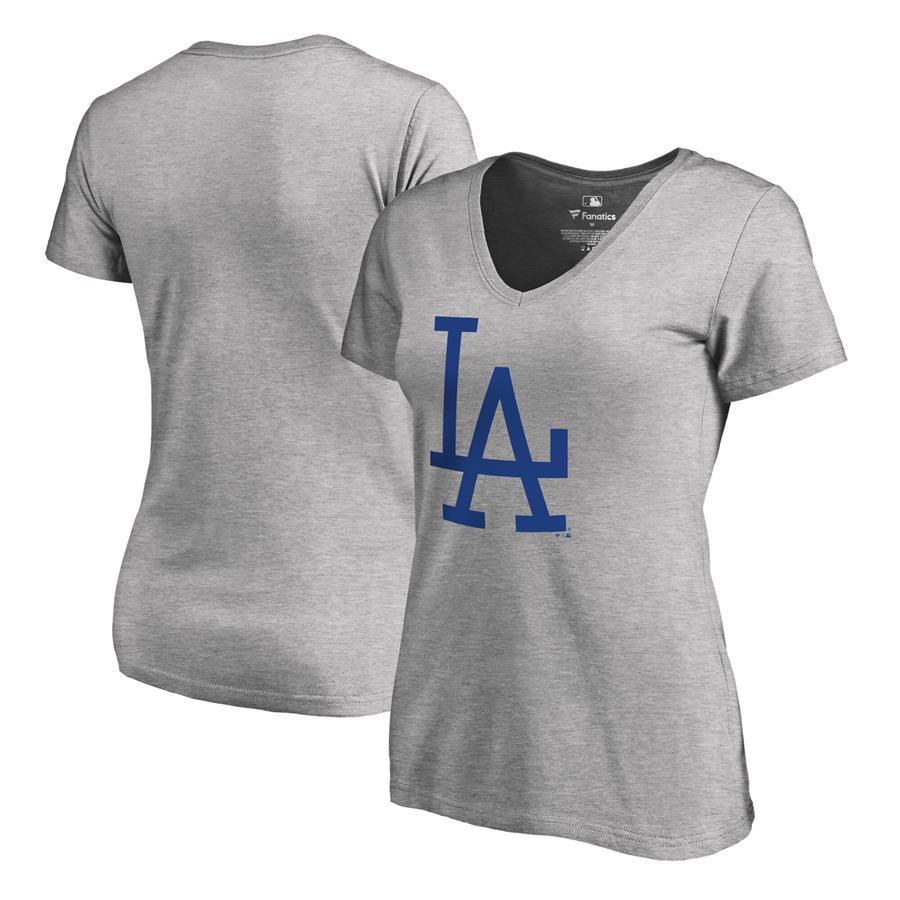 Los Angeles Dodgers Fanatics Branded Women's Cooperstown Collection Forbes T-Shirt - Ash