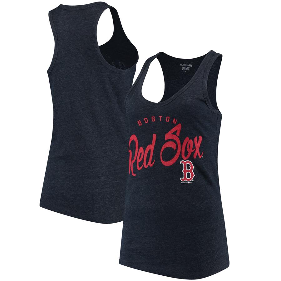 Boston Red Sox 5th & Ocean by New Era Women's Tri-Blend Racerback Tank Top - Navy