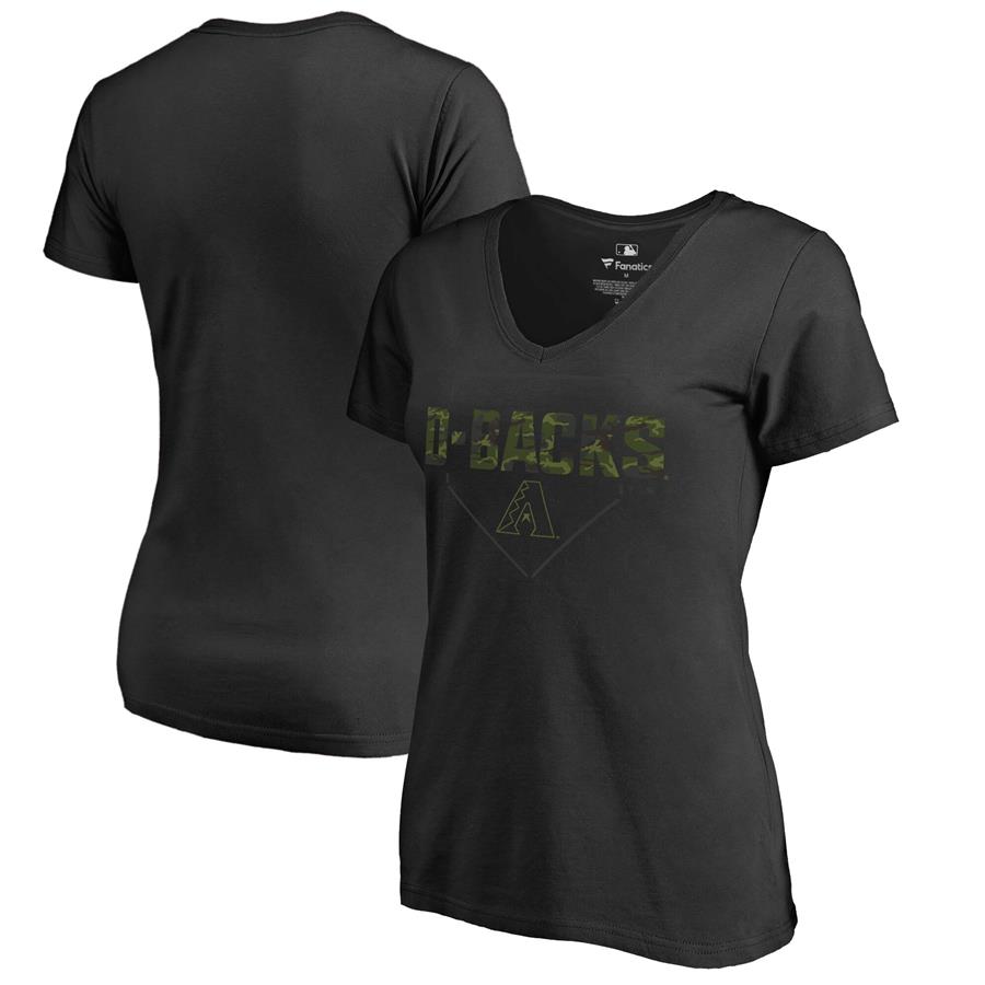 Arizona Diamondbacks Fanatics Branded Women's Camo T-Shirt - Black