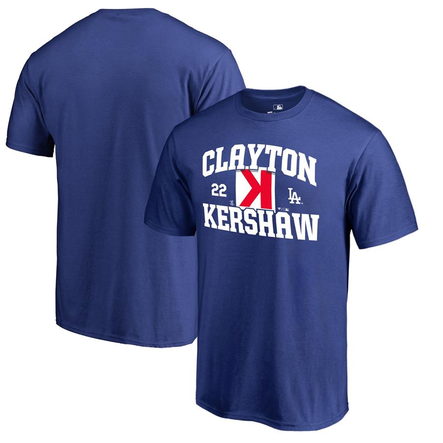 Clayton Kershaw Los Angeles Dodgers Fanatics Branded Player Hometown Collection CK Strike T-Shirt - Royal