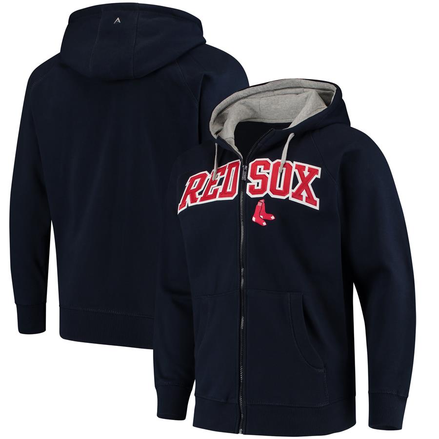 Boston Red Sox Antigua Team Victory Full-Zip Hoodie - Navy