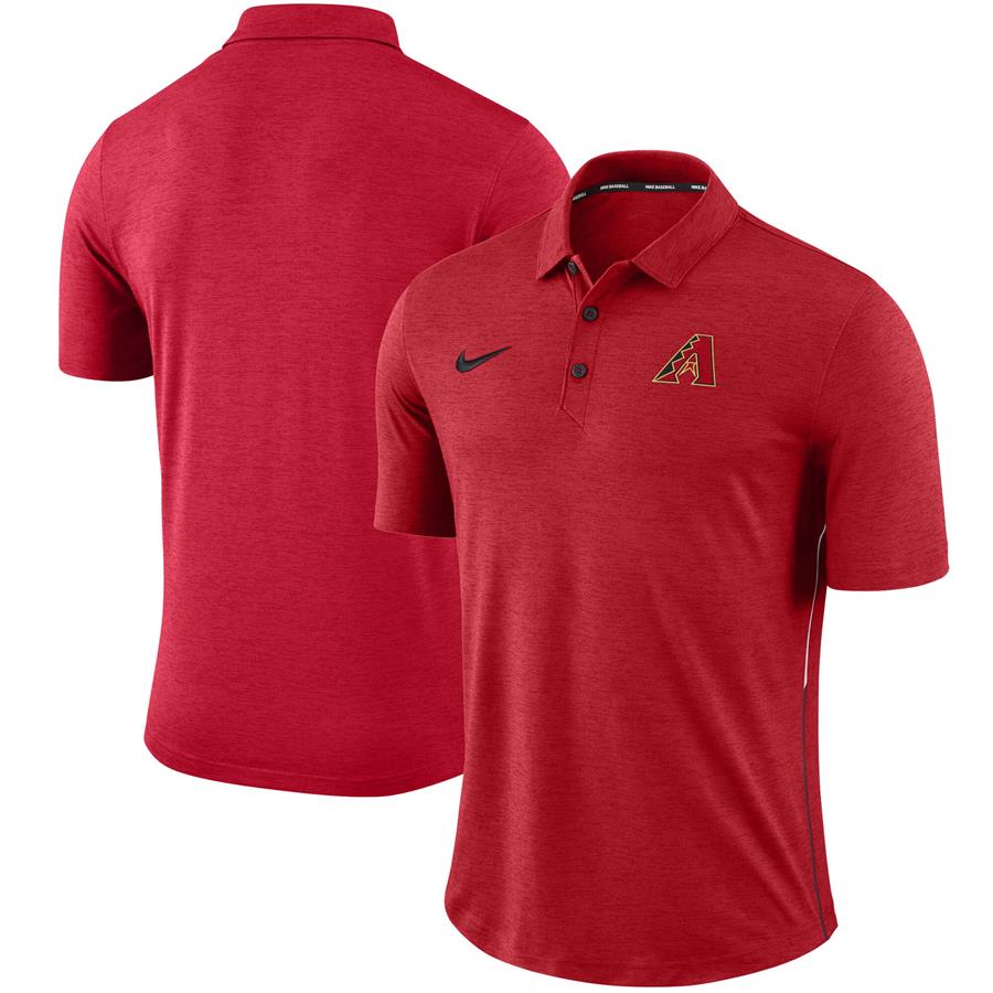 Arizona Diamondbacks Nike Breathe Touch Performance Polo - Heathered Heather Red