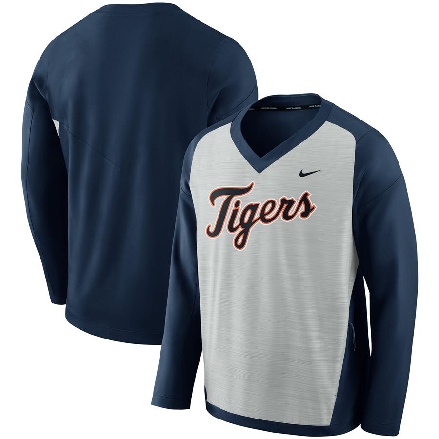 Detroit Tigers Nike Performance Pullover Windshirt - Gray