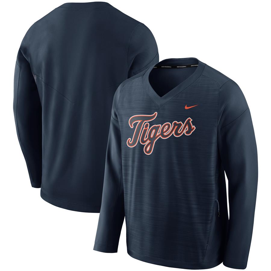 Detroit Tigers Nike Performance Pullover Windshirt - Navy
