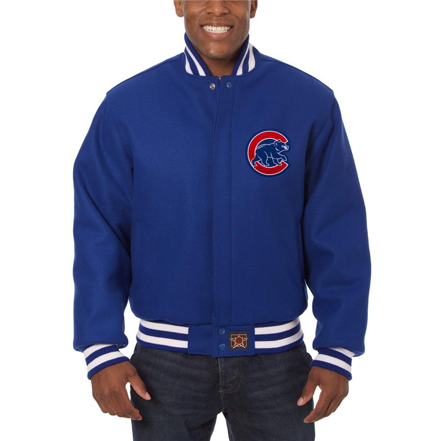 Chicago Cubs JH Design Wool Full-Button Jacket - Royal