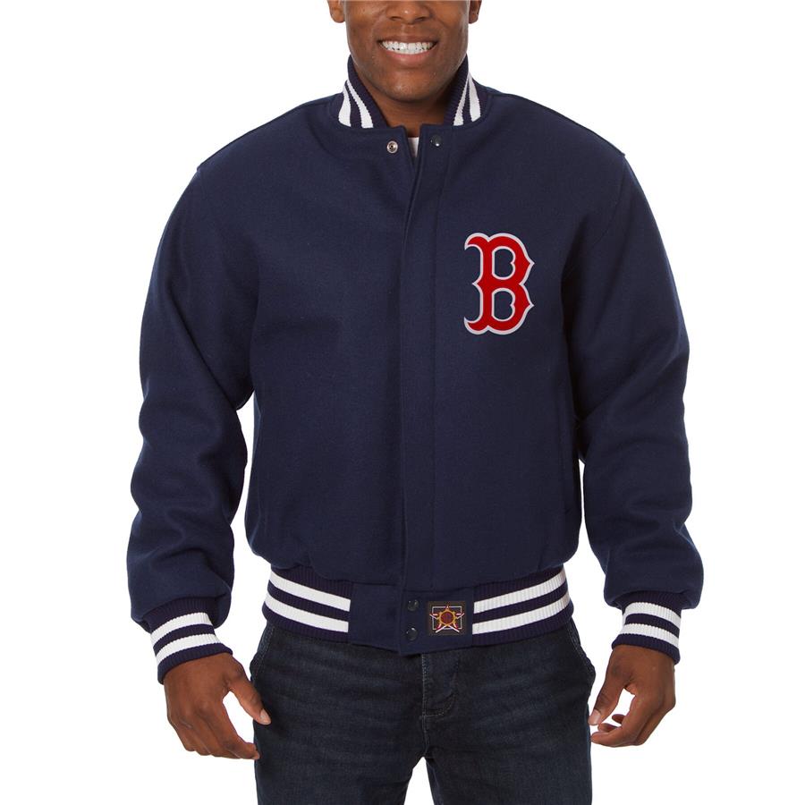 Boston Red Sox JH Design Wool Full-Button Jacket - Navy