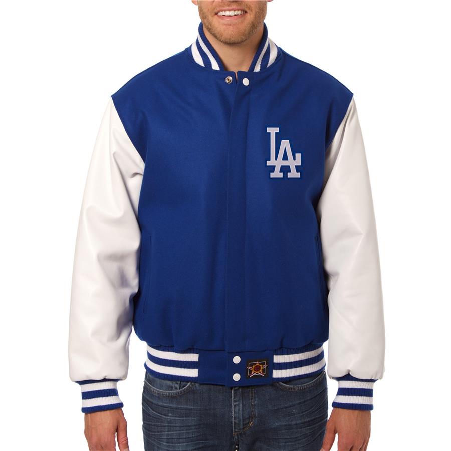 Los Angeles Dodgers JH Design Wool Leather Full-Snap Jacket - Royal