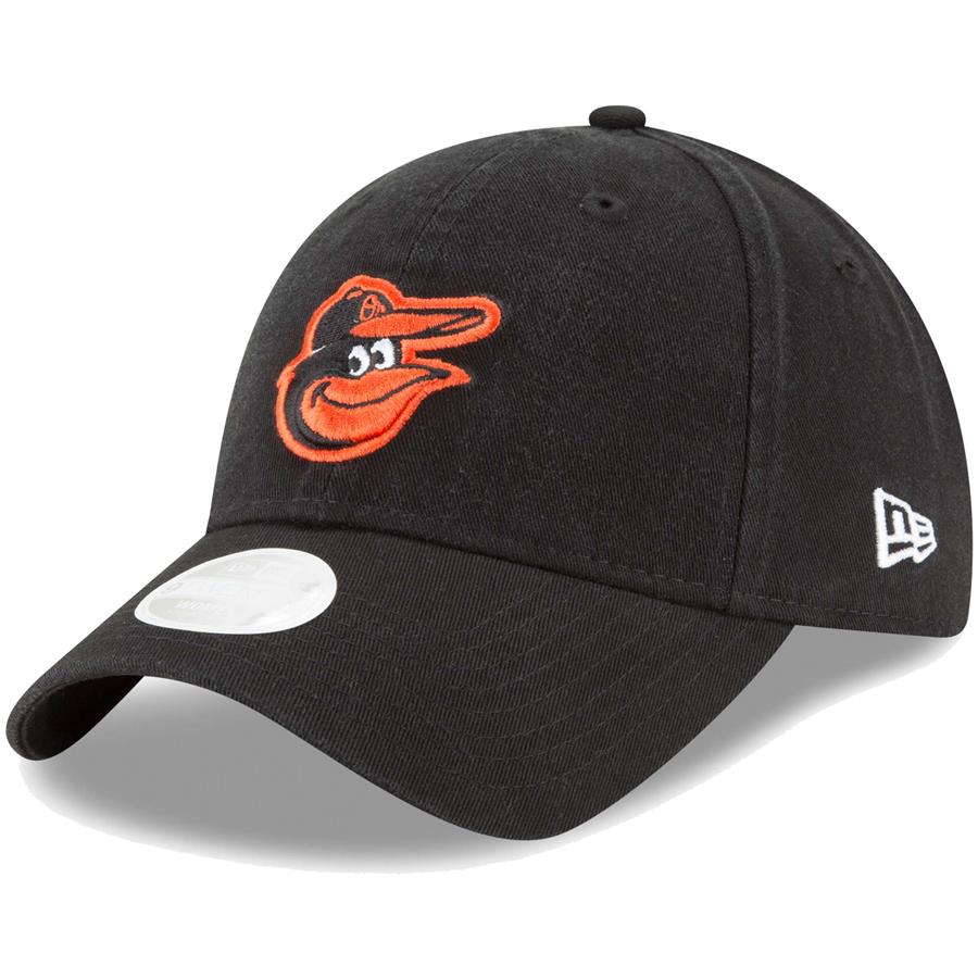 Baltimore Orioles New Era Women's Core Classic Twill Team Color 9TWENTY Adjustable Hat - Black