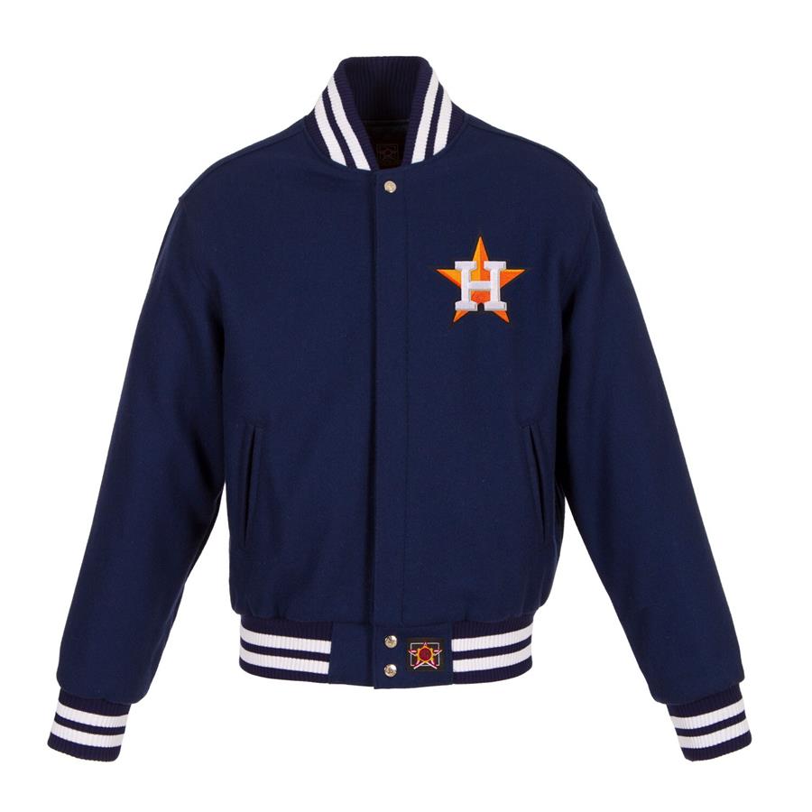 Женская куртка Houston Astros JH Design Embroidered Logo All-Wool (тёмно-синий)