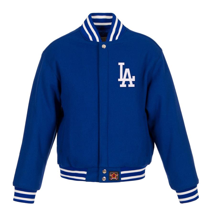 Los Angeles Dodgers JH Design Women's Embroidered Logo All-Wool Jacket - Royal
