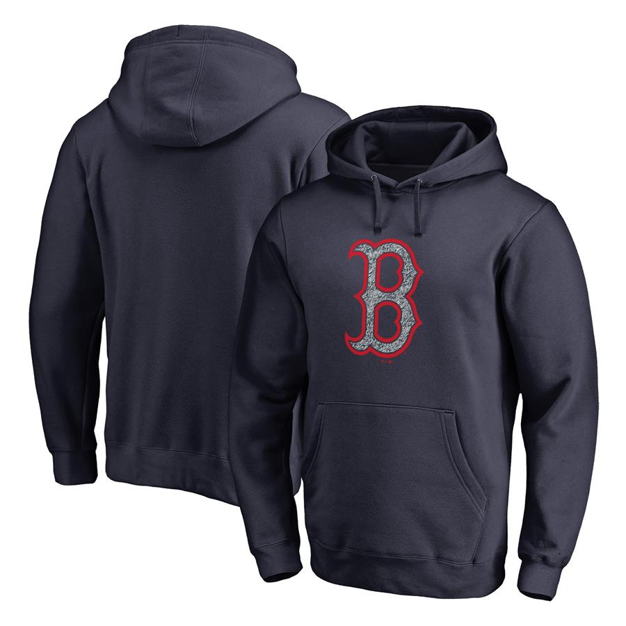 Boston Red Sox Fanatics Branded Static Logo Pullover Hoodie - Navy