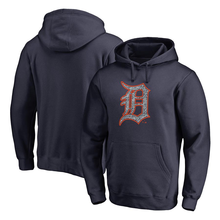 Detroit Tigers Fanatics Branded Static Logo Pullover Hoodie - Navy