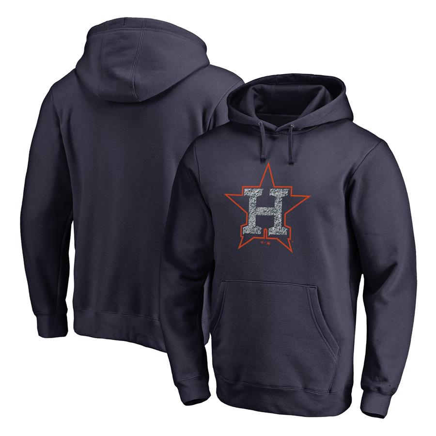 Houston Astros Fanatics Branded Static Logo Pullover Hoodie - Navy