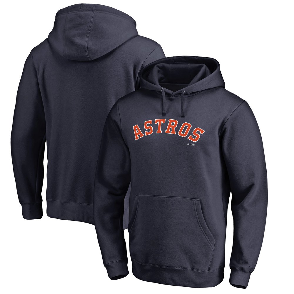 Houston Astros Fanatics Branded Team Wordmark Pullover Hoodie - Navy
