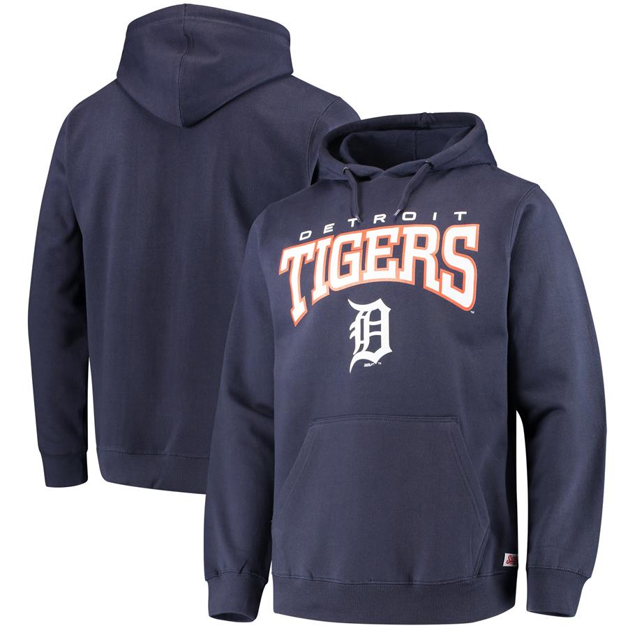 Detroit Tigers Stitches Team Pullover Hoodie - Navy