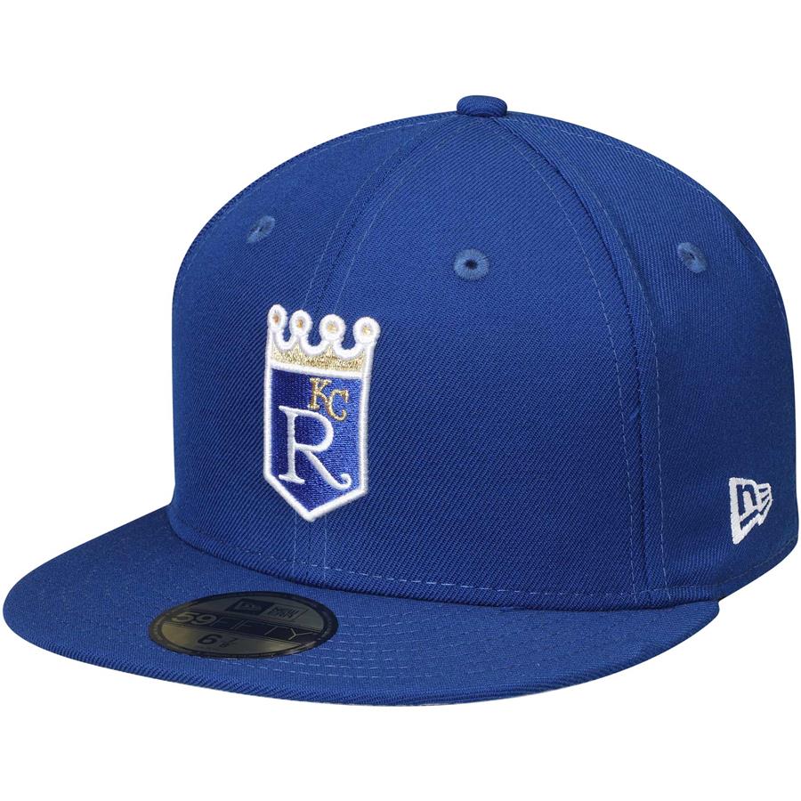 Kansas City Royals New Era Cooperstown Collection Wool 59FIFTY Fitted Hat - Royal