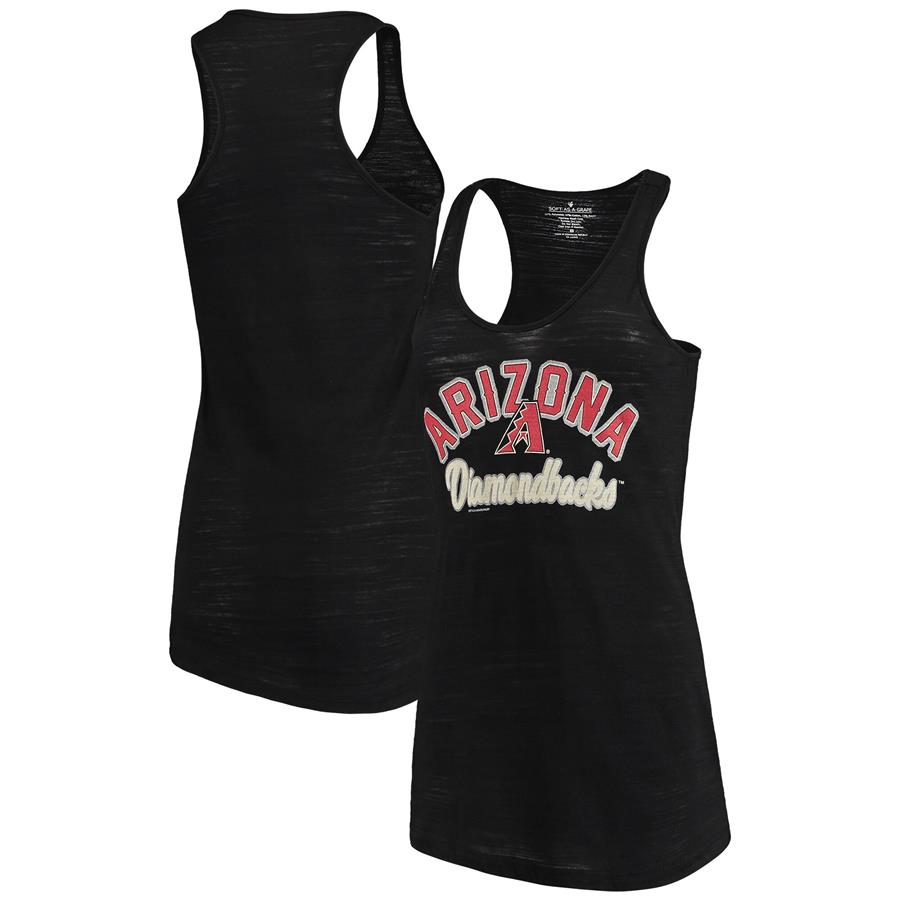 Arizona Diamondbacks Soft as a Grape Women's Multicount Racerback Tank Top - Black