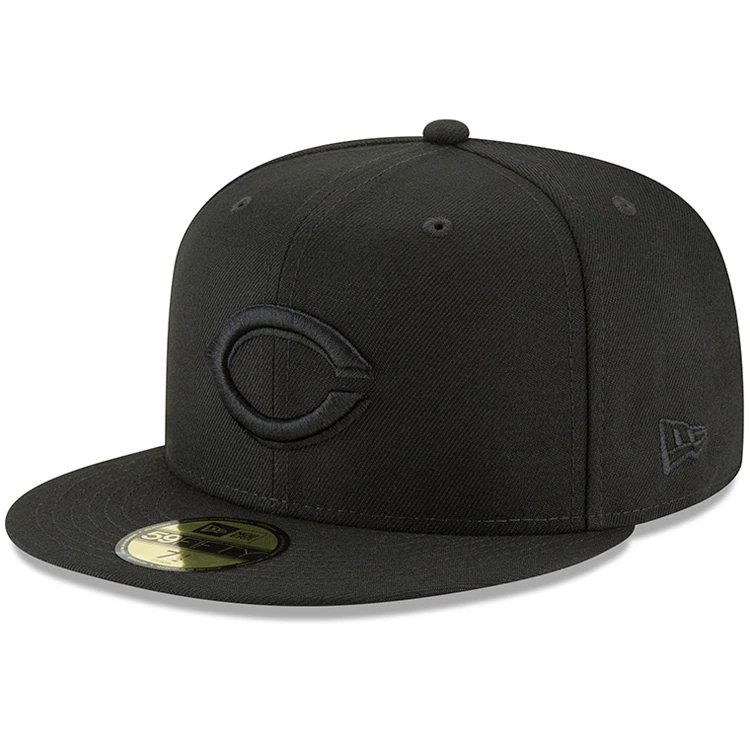 Cincinnati Reds New Era Primary Logo Basic 59FIFTY Fitted Hat - Black