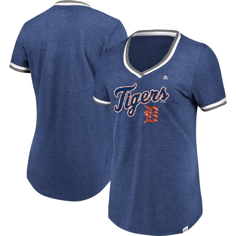 Detroit Tigers Majestic Women's Driven By Results T-Shirt - Navy