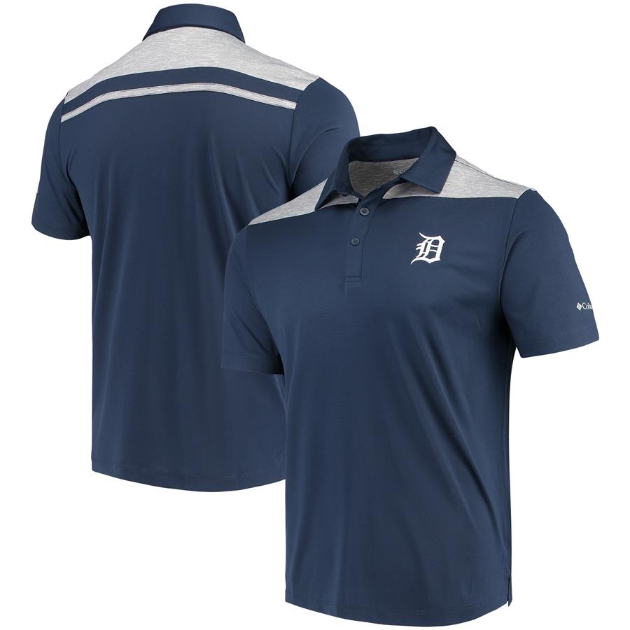 Detroit Tigers Columbia Utility Omni-Wick Polo - Navy