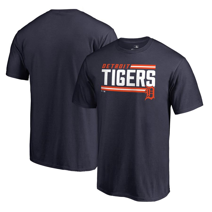 Detroit Tigers Fanatics Branded Onside Stripe T-Shirt - Navy