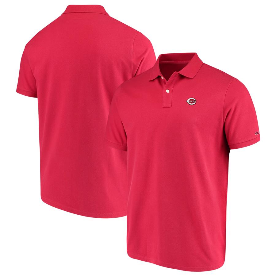 Cincinnati Reds Vineyard Vines Stretch Pique Polo - Red